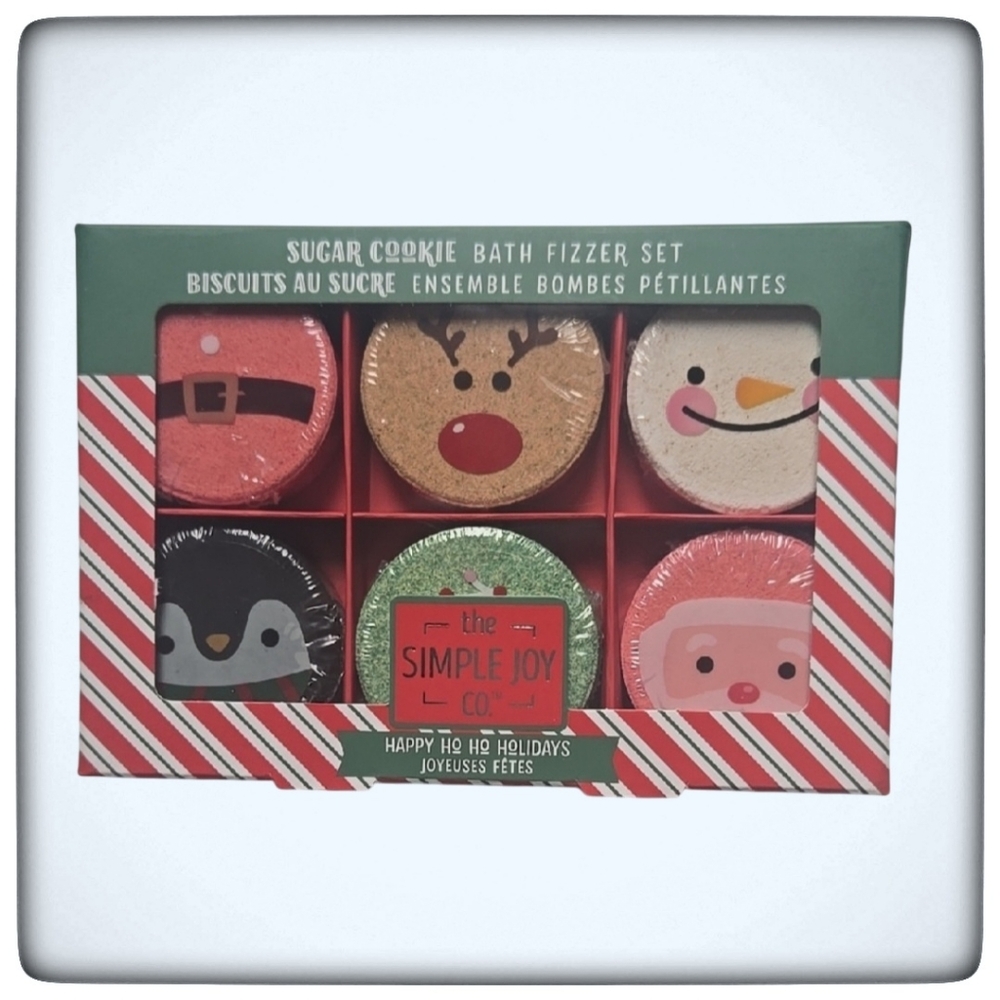 The Simple Joy Co. Sugar Cookie Bath Christmas Holiday Fizzer Set-OS